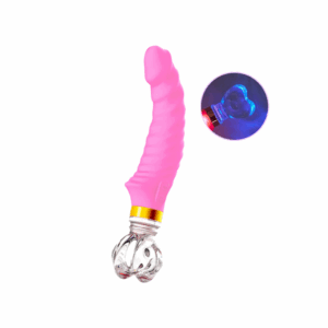 Vibrador de ponto G e clítoris em silicone com 10 modos vibrações e recarregável