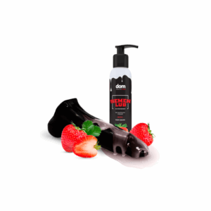 Lubrificante íntimo semelhante ao sêmen à base D'ÁGUA com sabor de morango - DOM SEMEN LUB | 100 ML