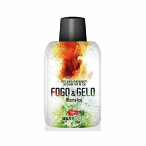 ÓLEO COMESTÍVEL PARA SEXO ORAL - FOGO & GELO MENTA ICE - 38 ML
